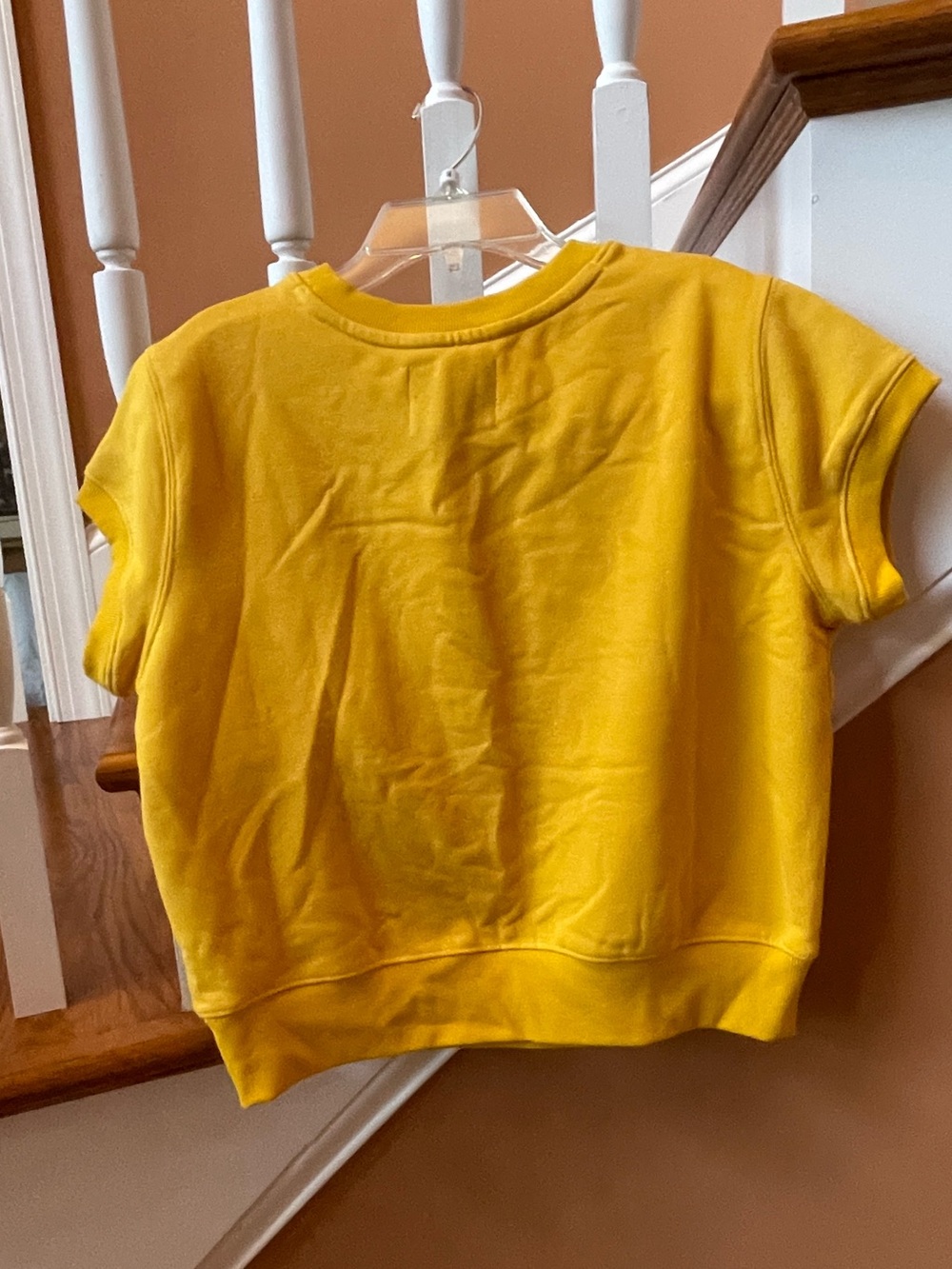 Anthropologie NWT Sz M  highly rated beaded Palm Deco Crop Fleece T-shirt - Picture 12 of 12